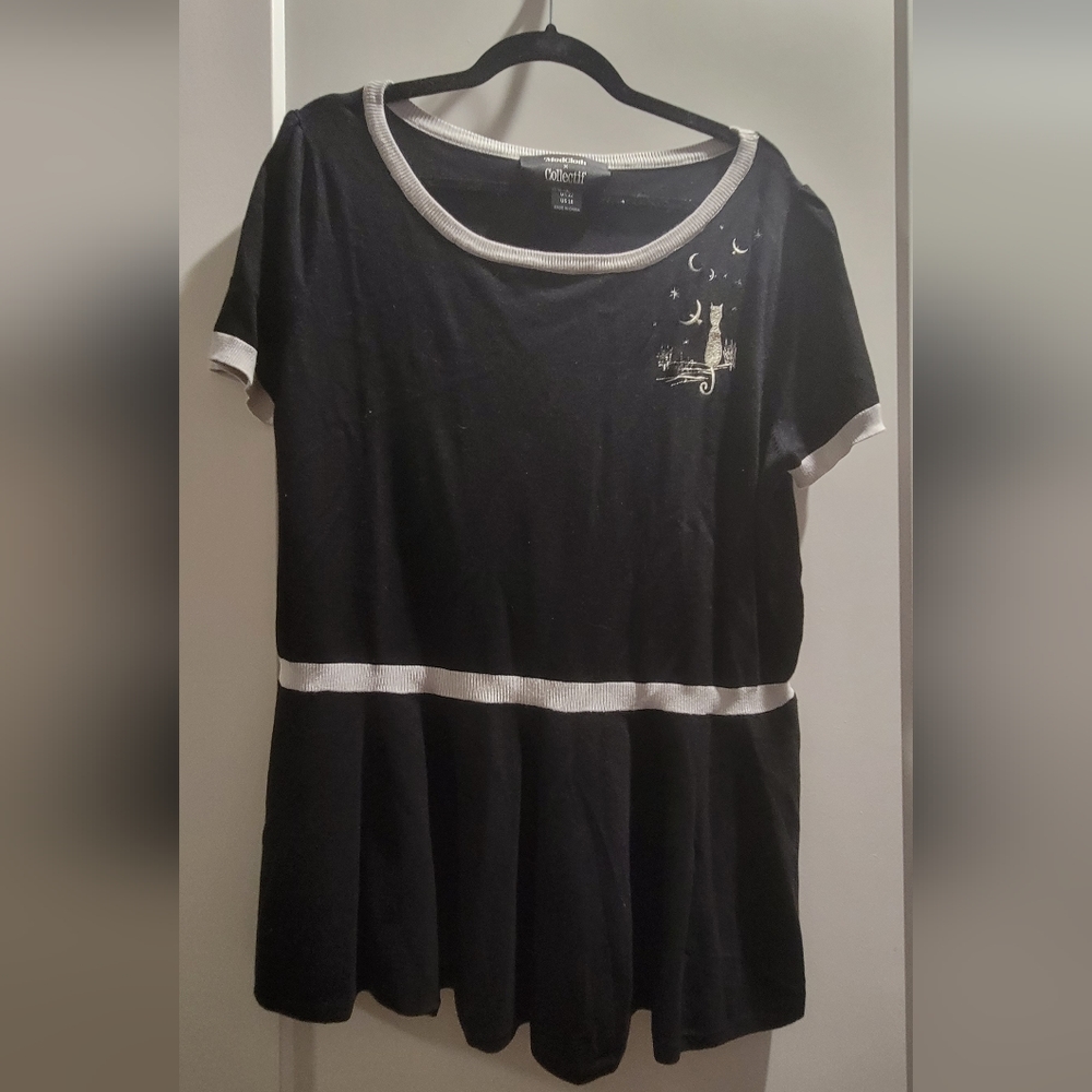 ModCloth x Collectif Halloween Cat Knit Top
